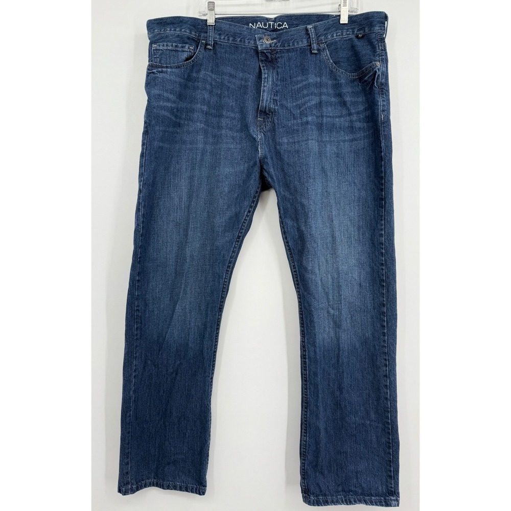 Nautica Relaxed Fit Straight blue denim Men's Jeans Sz 42X32 Grunge Boho Western